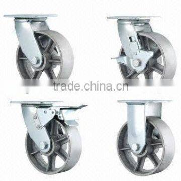 Rubber, PU, PP, PVC (with brake )scaffolding caster wheel