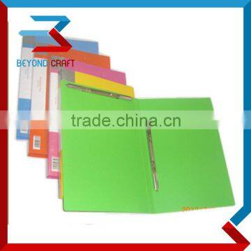 A4 FC size plastic PP spring clip document folder 2 clips