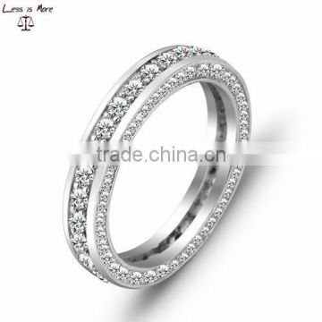 2015 New Design Jewelry 925 Sterling Silver Cubic Zirconia Eternity Band Ring