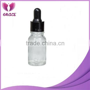 10ml clear glass essential oil Bottle With black dropper