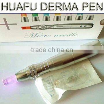 Huafu 2016! Led Nano Photon Lip/Eyelash/Facial RECHARGEABLE Microneedle Derma Pen