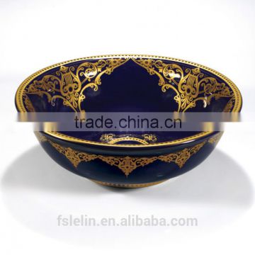 Foshan glass art bowl sink basin vanity for bathroom furniture LH-077