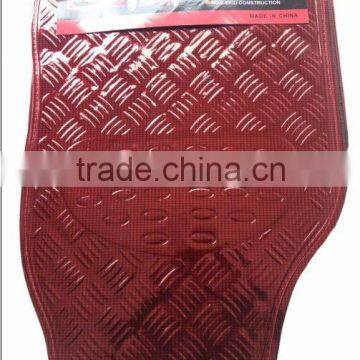 red aluminum pvc car floor mat