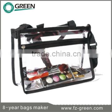 Clear 2015 Custom fashion pvc transparent cosmetic bag