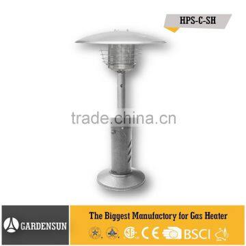 ODS silver hammered table top gas heater