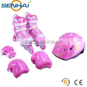 Colorful Senhai Inline Skate Shoes Combo Set with Shoes Helmet Protective Gear