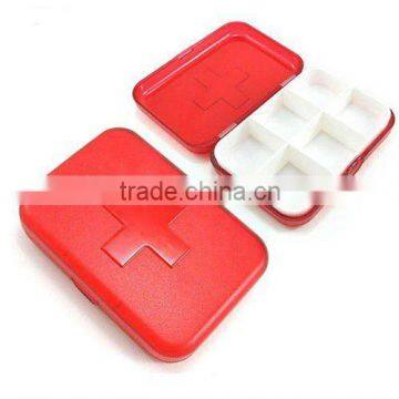 6 case square Travel pill case