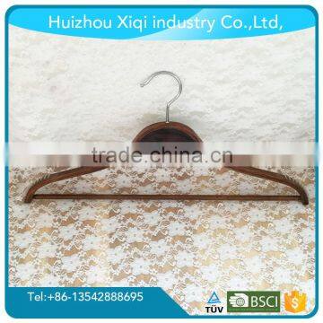 Cherry Hot Sale Non-slip Wooden Clothes Hanger/suit Hanger With Strips