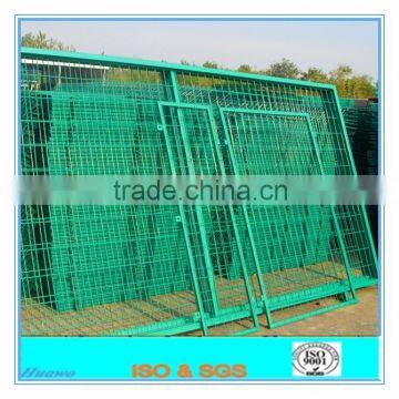 used green color PVC coated welded fence panels manufacturer factory