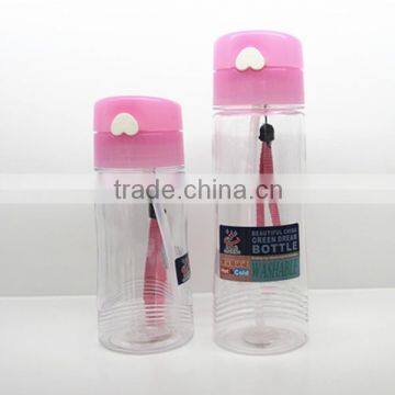 Plastic children water bottle with straw 400ml