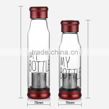 borosilicate water glass bottle