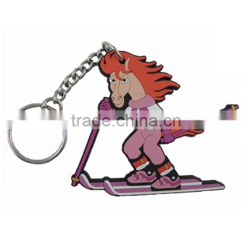 racing car 2d custom shape soft pvc keychain