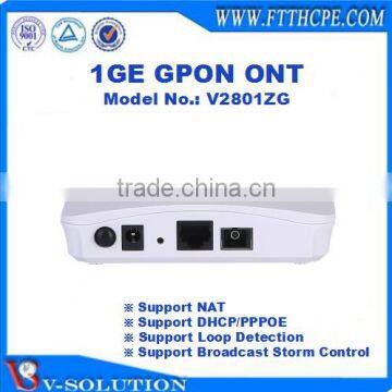 CE Certificated 1GE GPON ONT Support DHCP/PPPoE/Static IP for FTTH Solution