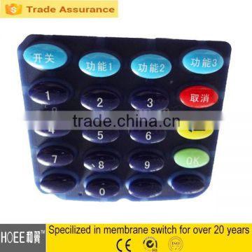 instrument control rubber keypad matrix silicone rubber numeric keypad