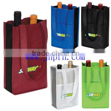 2 bottle non woven carrying wine bags