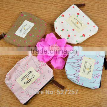 Lovely Women Coin Bag Pocket Pouch Wallet Cash Sweet Flower Canvas Purse