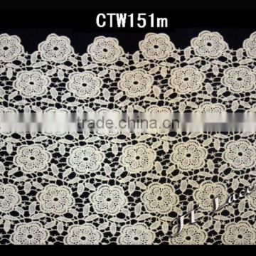 White embroidery Lace wholesale for garment in Guangzhou CTW151m