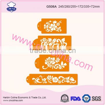 Flowers shape cake airbrush decoration tools stencils