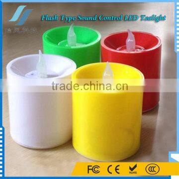 Flash Type Sound Activated LED Tealight Candle Lamp