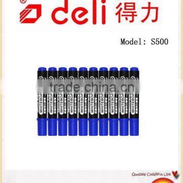 Deli Whiteboard Marker Whiteboard Marker pen dry erasable S500 blue