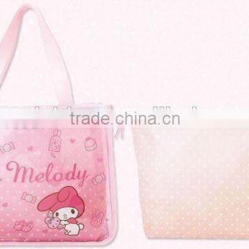 adorable cartoon character PVC handbag with bag in bag