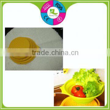 Food grade silicone Foldable Storage strainers and Colanders