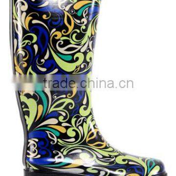 blue lady westen rubber rainboots