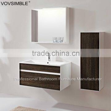 Modern Style Wall Hang Solid Wood Bathroom Vanity