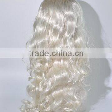 Pretty Long Kinky Curls Wig Synthetic Blond Costume Wig N266