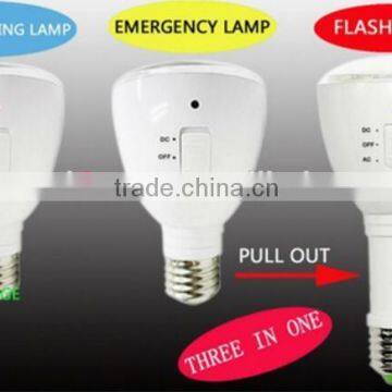 4W 6W emergency rechargeable led bulb