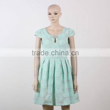 FLUQI new design hollow out lace dress net dress Custom girl dress teen dress Guangzhou dress cheap