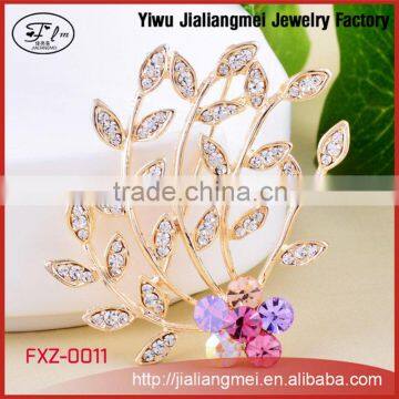 New fashion trendy metal flower brooch for wedding dress