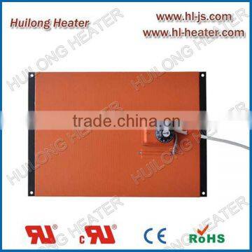 Silicone cabinet heater with thermostat