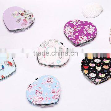 Heart Shape Pocket Mirror Metal Gift photo-2