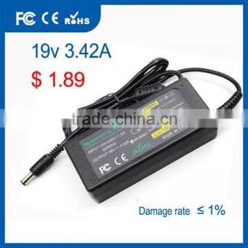 65W 19V 3.42A ac dc power adapter