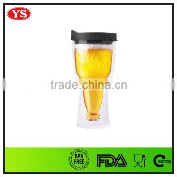 14oz double wall plastic clear beer mug