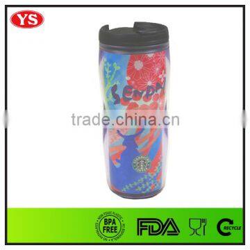 350 ml Insulated Plastic Wholesale Coffee Mug Cup for Starbucks photo-5