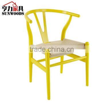 Dining furniture aluminium chair Y-Chair with straw seat