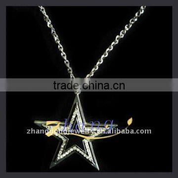 star pendant rhinestone necklace