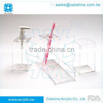 Tooth Brush, Set or Separate of Tumbler Lotion Dispenser Soap Dish Acrylic Bathroom Accessory
