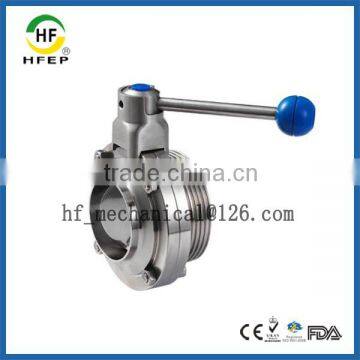 OD19mm Combined Connection Stainless Steel 304 Sanitary Butterfly Valve
