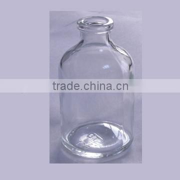 clear glass bottle