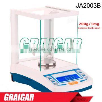 200g Capacity Digital Balances Scales JA2003B with 3.5 inch Round SS Platform & Electromagnetic Sensor