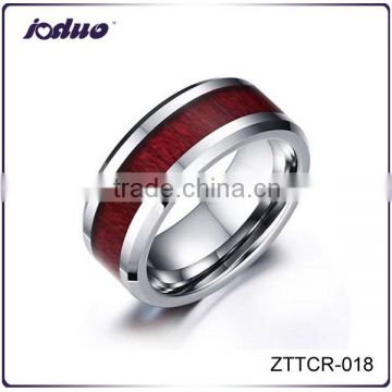 New Retro Style Wood Sticker Tungsten Steel Ring 2016