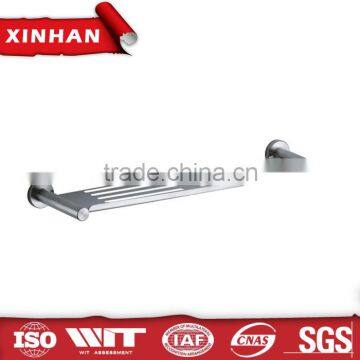 stainless steel 304 hotel use bath hardware rectangle single tier wall metal shelf