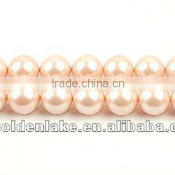 Pink Shell Pearls Gemstone Beads