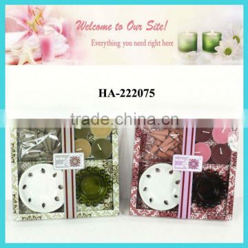 candles with holder and incense gift set