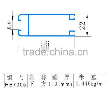 HB7005 aluminum Eextruded profile for HB70 series sliding window drawing