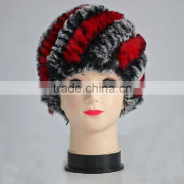 knitting real fur hats fashion winter hats made in China