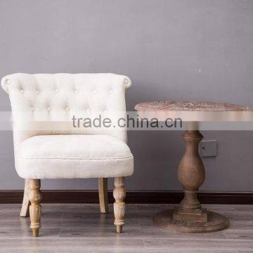 American style solid wood sofa chair button tufted hotel chair sofa chair